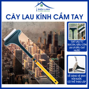 Cây Lau Kính Đa Năng 3 IN 1 Lau Kính Kèm Gạt Nước Silicone Xoay 360 Độ Chống Trượt Nhỏ Gọn Thông Minh Tiện Lợi Dieulinhshop