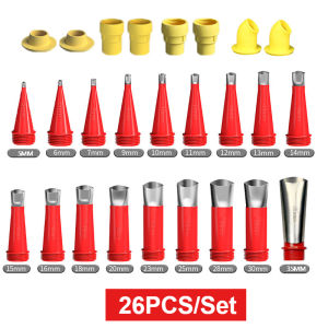 22/24/26PCS Stainless Steel Caulk Nozzle Applicator Caulking Finisher Glue Silicone Sealant Finishing Tool Kitchen Bathroom Sink Joint