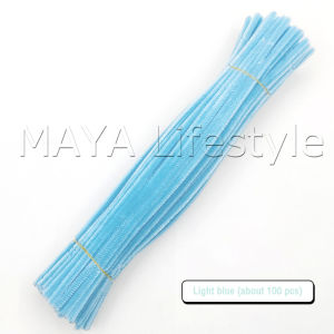 MAYA ลวดกำมะหยี่ DIY ยาว 30 cm หนา 6mm ทำงานฝีมือ Chenille Stems
