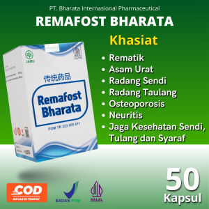 Obat Rematik Asam Urat Syaraf Kejepit Herbal Remafost Bharata 100% Asli