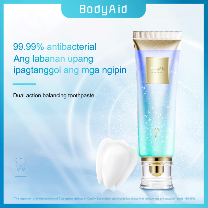 BODYAID Double Effect Balanced Toothpaste Bacteriostatic Deep Cleaning ...
