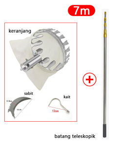Pemetik Buah nyaman cepat Pemetik Buah Teleskopik ketinggian tinggi gunting buah yang dapat disesuaikan