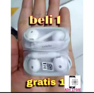 [ PROMO ] HEADSET / HANDSFREE OPPO ORIGINAL BELI 1 GRATIS 1 CABUTAN / HEADSET OPPO ORIGINAL TANPA BOX / SUARA FULL BASS/ SUPPORT MIC / BISA DI GUNAKAN UNTUK SEMUA JENIS ANDROID