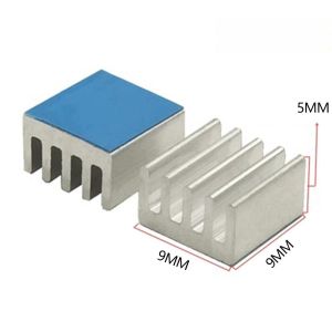 10/5/2PCs heat sink with glue aluminum heatsink cooler for electronic chip cooling with thermal conductive tape