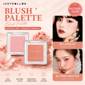 JUDYDOLL Palet Pemerah Pipi 🌸 Natural Glow Blush Powder Highlighter Contour Matte Shimmer Long Lasting Makeup