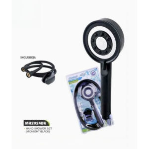 MITCO 5 FUNCTION HIGH PRESSURE HANDLE SHOWER WITJ 1.2 METER HOSE WHITE & BLACK