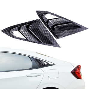 Car Quarter window Cover  for honda CIVIC 2016-2020 FC 10th gen Rear triangle Window Caps Carbon fiber Shades