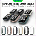 Hard Case Layar Redmi Band 2 Case + Tempered Glass Xiaomi Redmi Smart Band 2 / Amazfit Band 7 Hematacc. 