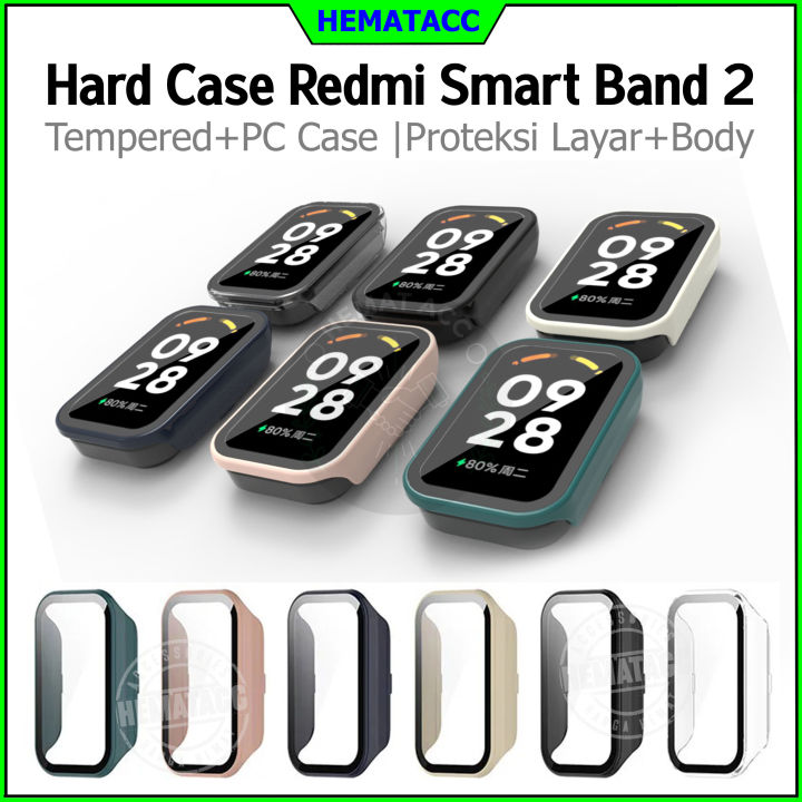 Hard%20Case%20Layar%20Redmi%20Band%202%20Case%20+%20Tempered%20Glass%20Xiaomi%20Redmi%20Smart%20Band%202%20/%20Amazfit%20Band%207%20Hematacc%20-%20Image%202