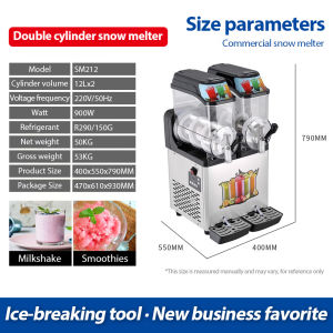 Forest Commercial snow melting machine double cylinder juice smoothie machine 24L milk tea shop cold drink