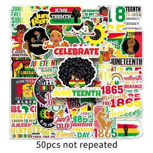 50PCS Creative Cartoon Juneteenth Sticker Waterproof Removable Mobile Phone Luggage Laptop Hot Bottle Suitcase Mug Sticker