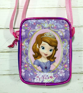 🌺กระเป๋าสะพายข้างเด็กหญิงลายเจ้าหญิงดีสนีย์3D ซินเดอเรอล่า ราพันเซล แอเรียลช่องใส่ของขนาดใหญ่สายปรับระดับได้สุดน่ารัก