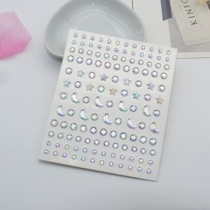 Stiker Bulan Berlian Mengkilat Langsung Tempel / Perhiasan Wajah Diamond Berlian Bulan / Face Sticker Jewerly Berlian