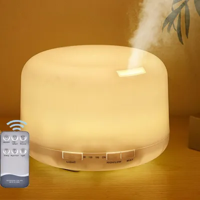 (SG Seller) Fitpro Muji Style Diffuser / Ultrasonic Diffuser / Air Humidifier / Aroma Diffuser / Aromatherapy Essential Oil Diffuser with 7 Different Colours Setting 500ml