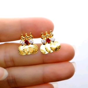 Subang Coin Skru Design Indian Emas 916 Yon Hing