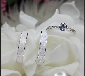 4U&I WR 01-925 Silver Italy Wedding Ring with Free Engrave Name and Promise Ring Box - Perfect for Weddings and Special Occasions