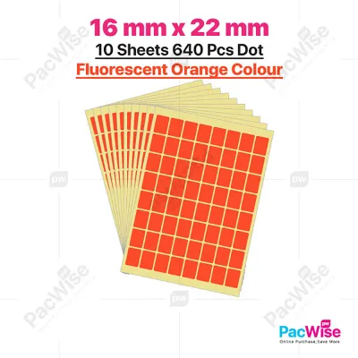 Sticker Label Rectangle 10 Sheets 1 Pad Various Colors and Sizes