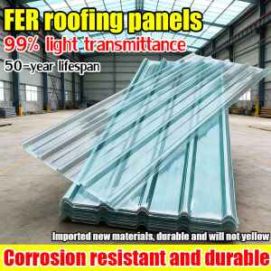 FRP Transparent daylighting board Fiberglass daylighting board Fiberglass Longspan RIB TYPE FRP daylighting board sunshade rain proof and durabl 120*90cm Longspan RIB TYPE FRP sunshaderain proof and durabl