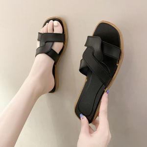 WomenS Summer New Fashion Versatile Cross-Strap Slide Sandals For Home Non-Slip Ins Trend