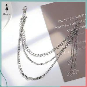 ส่วนลด 10 บาท สำหรับการซื้อ 1 ชิ้น ห่วงโซ่แฟชั่นสไตล์พังก์เอวรูปดาวประดับพู่แบบเรียบง่ายห่วงโซ่เอวแบบฮิปฮอปหลายชั้นแบบมีสายคาดเอวสำหรับเป็นของขวัญ