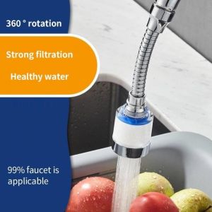 360° Faucet Filter Water Filter Nozzle Detachable Splash Proof Water Purifier Filtration Head Tap