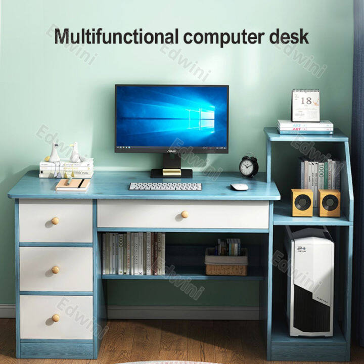 【Lowest price 659】100cm Office Table with Drawers Study Table Computer