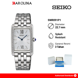 Jam Tangan Wanita Seiko Ladies Tank SWR091P1 Discover More White Dial Stainless Steel Strap