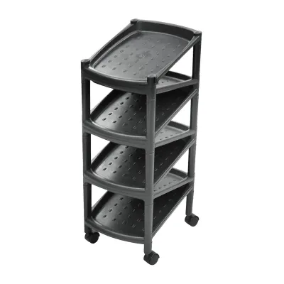 Algo Zigzag Shoe Rack With Wheels 7 Tier