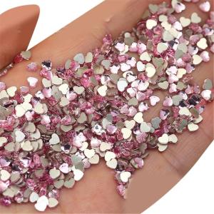 Nail Rhinestones Butterfly Gems Heart Nail Charms Flat Bottom Nail Gems Nail Art Charms DIY Nail Art Decorations