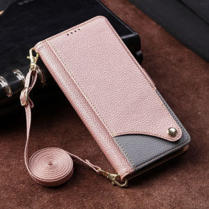 Wallet Flip Splicing PU Leather Phone Case For OPPO Reno 15 14 13 Pro Max 15F 15A 14F 13F 5G Card Holder Stand Wrist Strap Cover