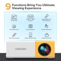mini projector โปรเจคเตอร์ projector mini เครื่องฉาย projector เครื่องฉายหนัง โปรเจคเตอร์ โปรเจคเตอร์ 4k android/IOS ต่อกับโทรศัพ HDMI รุ่นล่าสุดโปรเจคเตอร์. 