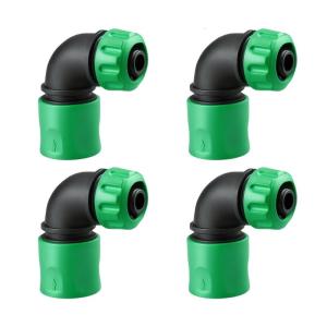 4PCS/Pack Garden Hose Right Angled Adapters Quick Connection ABS Fittings Suitable For Shower Automotive Wash Irrigation