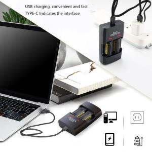 USB 2 Slot Lithium Charging Case Replacement For RCR123 RCR2 16340 17335 14250 Lithium