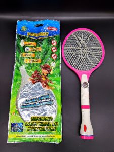 Raket Nyamuk Cas + Senter Lepasan ( 5leds+1led) dilengkapi baterai merek Fujilight 3399 portable mudah digenggam