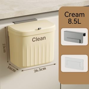 Fantasy House Kitchen Cabinet Door Small Under Sink Hanging Garbage Can with Lid-KC109