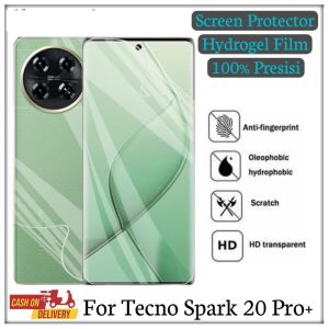 TECNO SPARK 20 PRO SPARK 20 PRO + SPARK 20C SPARK 20 NFC HYDROGEL FULLSET DEPAN BELAKANG ANTI GORES JELLY - Clear FRONT AND BACK SCREEN PROTECT LAYAR BELAKANG
