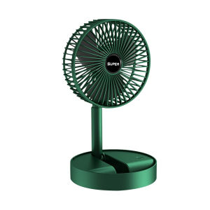 Portable Telescopic Fan USB Rechargeable Desk Fan 180° Degree Adjustable Height and 3 speed Adjustable Folding Fan
