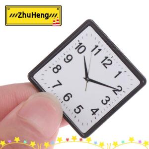 zhuheng Quy mô 1:12 nhựa Dollhouse thu nhỏ Đồng hồ treo tường trang trí nội thất phụ kiện đồ chơi