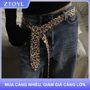 【ZTOYL】 Phụ Nữ Của Retro Leopard In Tie Thời Trang Tie Và Vành Đai Hai Mục Đích Trang Trí