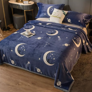Selimut Bulu Halus JUMBO Ukuran 200x230 Motif Dewasa Bulan Keren Super Tebal Pinggiran List Berkualitas