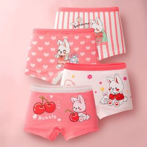 FYW303 Celana Dalam Anak Perempuan Celana Dalam Boxer Anak Perempuan Motif Bahan Katun Random 4 Pcs