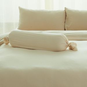 Cotton Pure™ Milky Beige Jersey Cotton Bolster Case