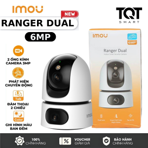 Camera WIFI IMOU 2 Mắt Ranger Dual IPC-S7XP-6M0WED 10MP IPC-S2XP-6M0WED 6MP - 2 Mắt Kép - Xoay 360 độ Đàm Thoại 2 Chiều - Có màu ban đêm - Loa báo động - Hàng chính hãng - Bảo Hành 2 Năm - TQT SMART