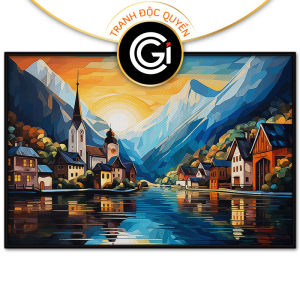Tranh phong cảnh Châu Âu. Tranh treo tường tranh dán tường Canvas. CGI-199