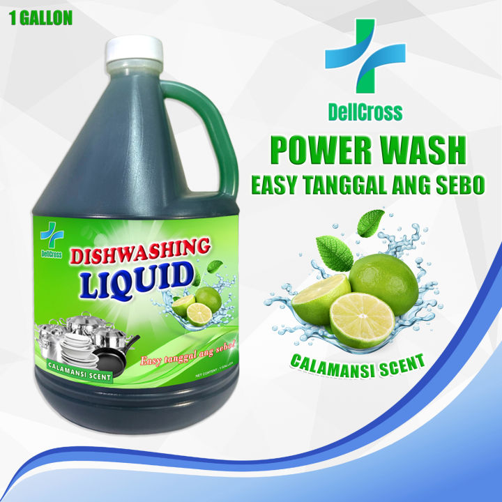 Dellcross Dishwashing Liquid - 1 Gallon (Calamansi)