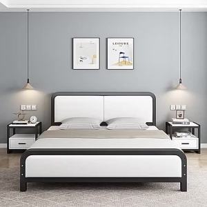 Iron Bed Frame Single/Super Single Bed1.8 Household Double Bed Simple Modern 1.5 M Rental House Iron Frame Single Bed