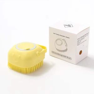 TS Pet Grooming Shampoo Dispenser Dog Bath Massage Brush Comb Bathroom Shower Brush for Dogs Cat