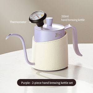 BINCOO 350ML Hand Made Coffee Maker 304 Stainless Steel Hanging Ear with Lid Hand Wash Pot For Home Mini Narrow Mouth Long Sprout Pot