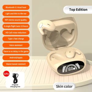KEBIDU  Sleep Invisible Earbuds Tiny Mini Headphones Hidden Noise Cancelling TWS Wireless Headsets Sports Stereo Bluetooth 5.3 Earphone