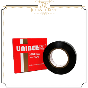 JUKE Isolasi Listrik Unibell PVC Tape Hitam 16mm x 20m Lakban Selotip Kabel Elektrik Tahan Panas